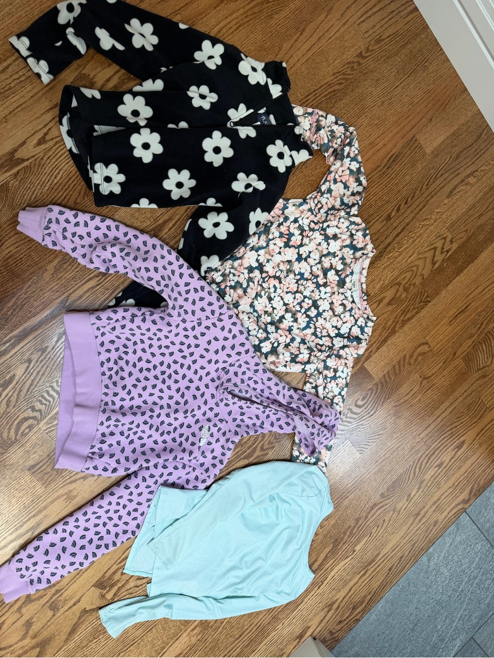 Lot of 4 Cozy Girl’s Tops - The North Face, Children’s Place, Osh Kosh +